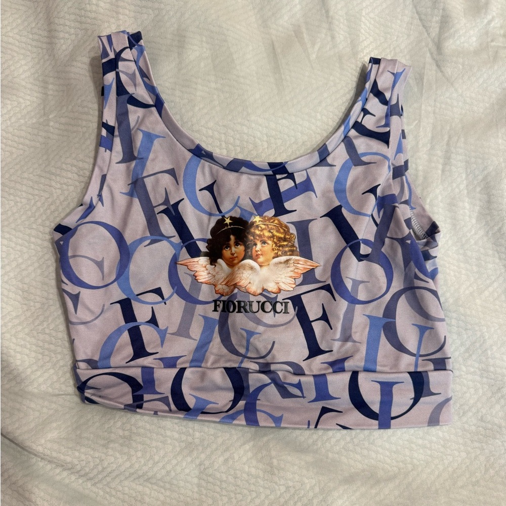 Fiorucci Logo Crop Tank Top